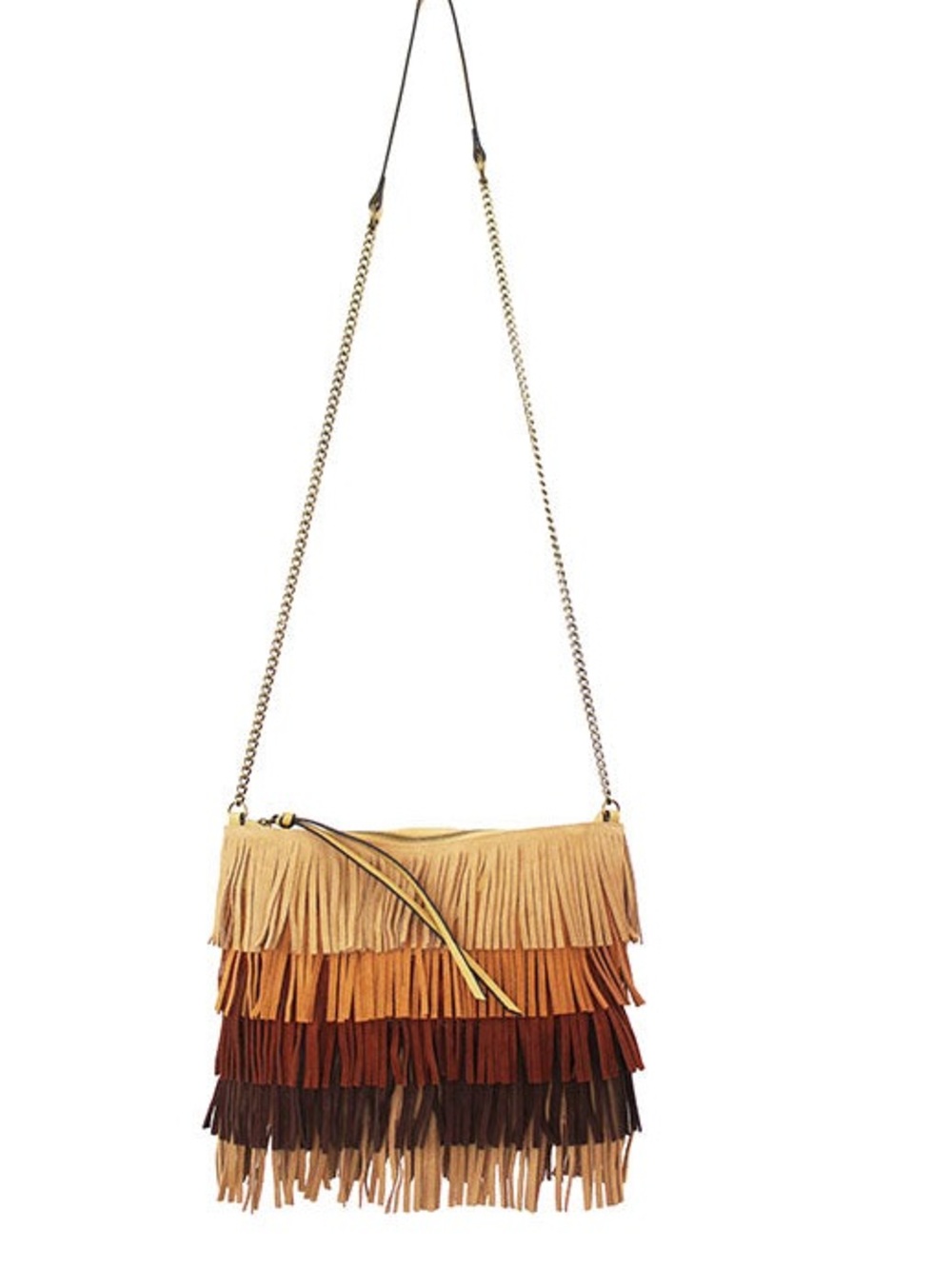 Elle Jae Gypsy TULUM FRINGE CROSSBODY IN TAN & BROWN